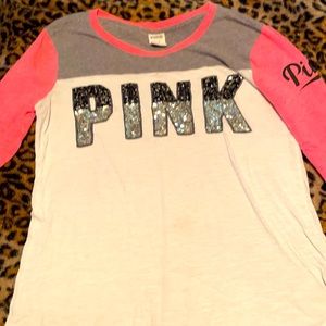 Pink quarter length shirt